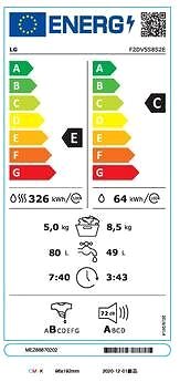 Steam Washing Machine with Dryer LG? F2DV5S8S2E Energy label