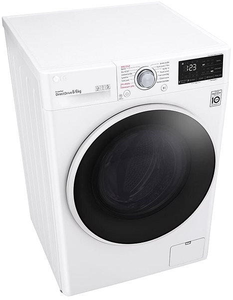 Washer Dryer LG F84DV3UTNWT Lateral view