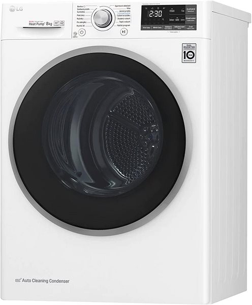 Clothes Dryer LG RC81EU2AV3W Lateral view