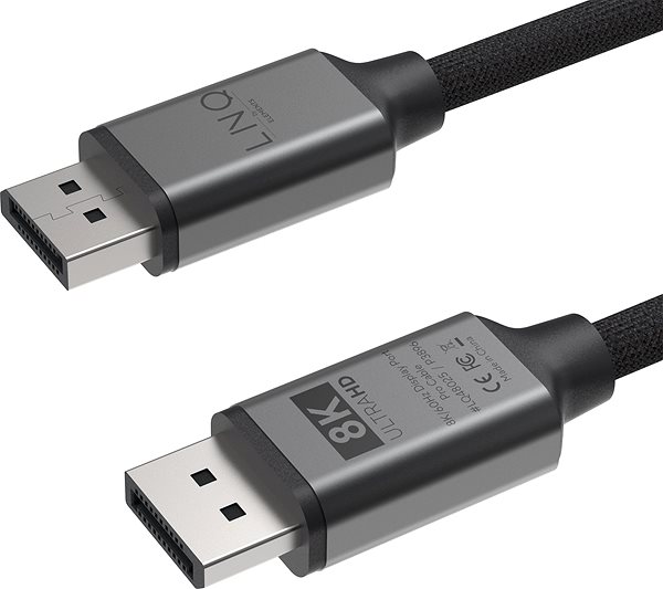 Data Cable LINQ 8K/60Hz PRO Cable Display Port to Display Port -2m - Space Grey ...