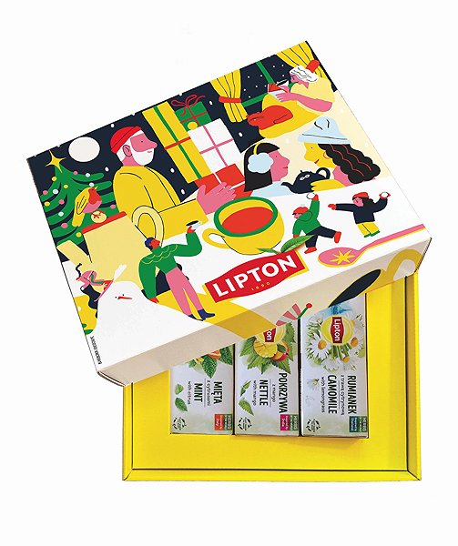 Tea Lipton Christmas selection of herbal teas 60 sachets, gift box .