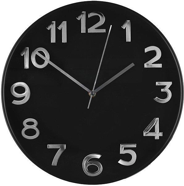 Wall Clock 4Living Modern wall clock Sturn, diameter 30 cm, black-silver ...