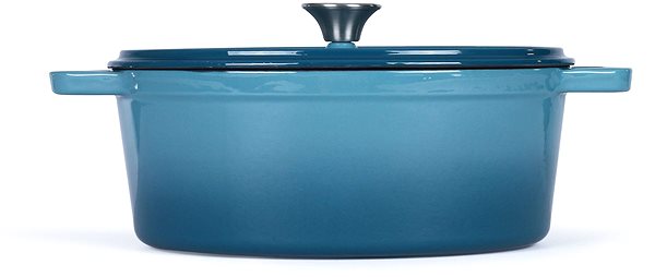 Pot Livoo MEP129B Enamel casserole with lid blue ...