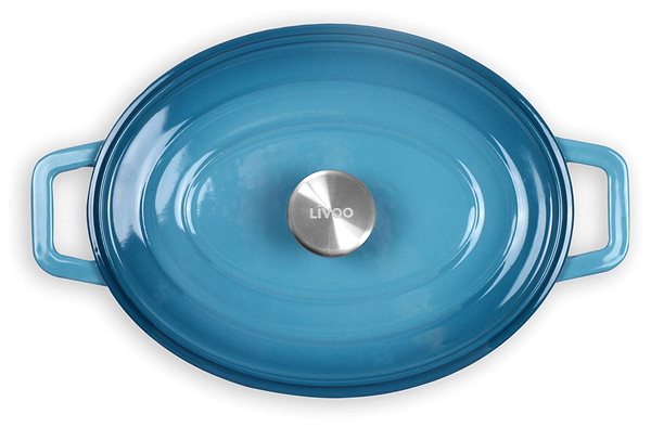 Pot Livoo MEP129B Enamel casserole with lid blue ...