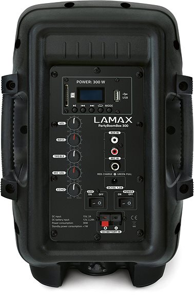 Bluetooth Speaker LAMAX PartyBoomBox300 Connectivity (ports)