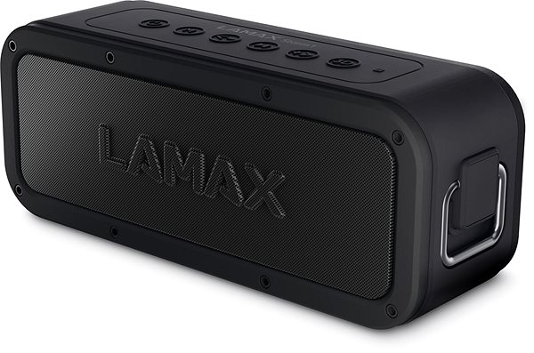Bluetooth-Lautsprecher LAMAX Storm1 schwarz Seitlicher Anblick