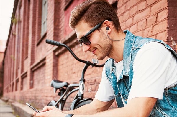 Wireless Headphones LAMAX Tips1 grey Lifestyle