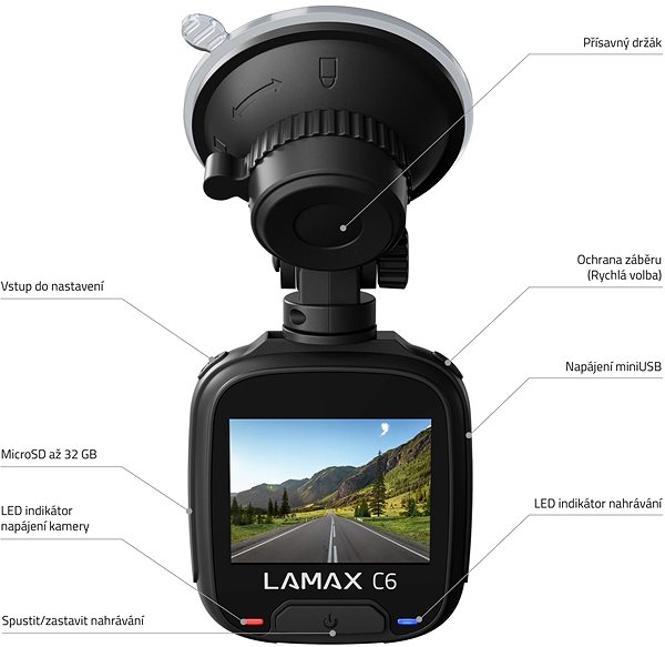 Dashcam LAMAX C6 Mermale/Technologie