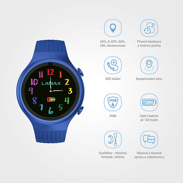 Smart Watch LAMAX WatchY4 Sport Blue ...