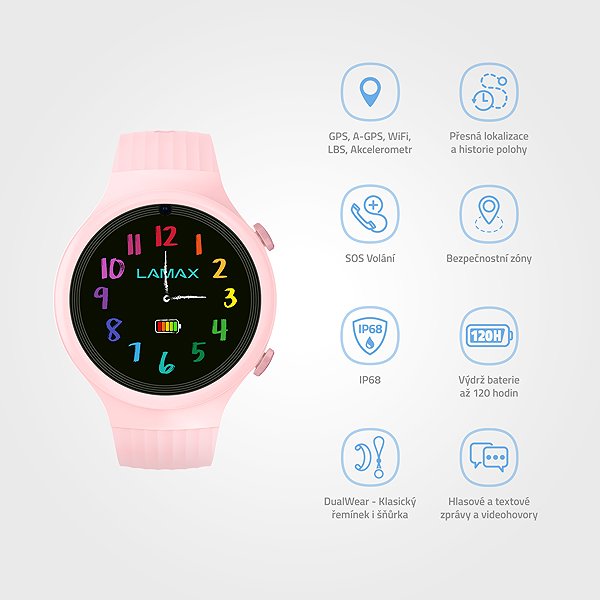 Smart Watch LAMAX WatchY4 Sport Pink ...