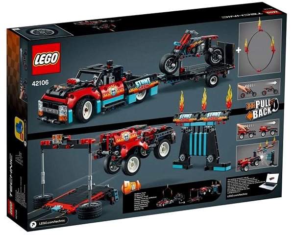 LEGO Technic 42106 Stunt Show Truck & Bike LEGO Set Alza.cz