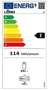 Refrigerator LORD R4 Energy label