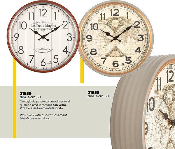 Wall Clock LOWELL Design wall clock 21558 30 cm ...
