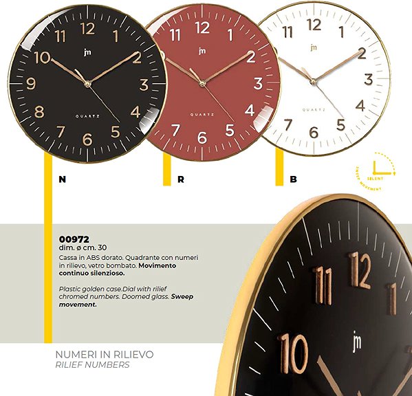 Wall Clock LOWELL Design wall clock 00972R 30 cm ...