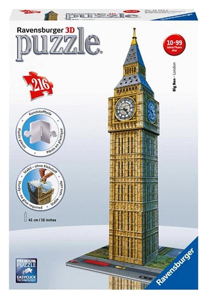 3D Puzzle Ravensburger 3D Big Ben Packaging/box