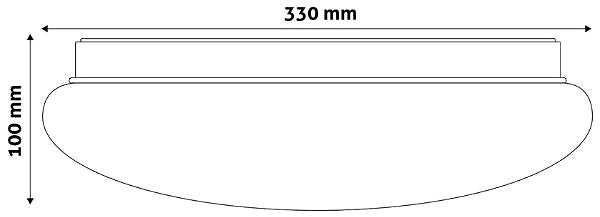 Ceiling Light Avide LED ceiling Avide Stella 33cm 18W Technical draft