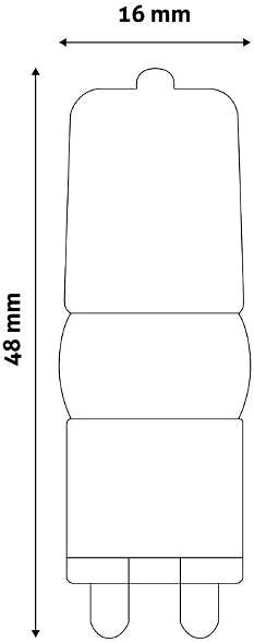 LED Bulb AVIDE Premium LED bulb G9 2,5W 180lm, warm, 24W equivalent, 3 years ...