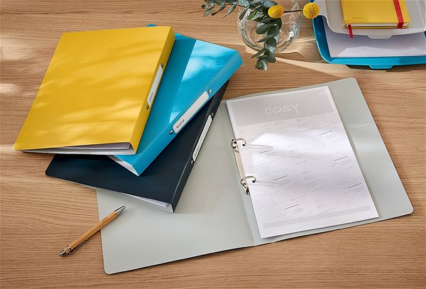 Ring Binder Leitz Cozy A4 32mm Yellow ...