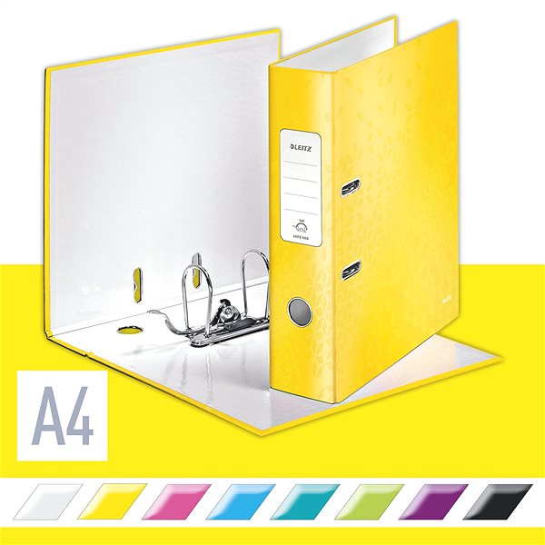 Ring Binder Leitz 180° WOW A4 80mm Yellow Features/technology