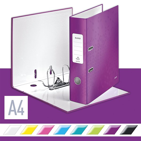 Ring Binder Leitz 180° WOW A4 80mm Magenta Features/technology