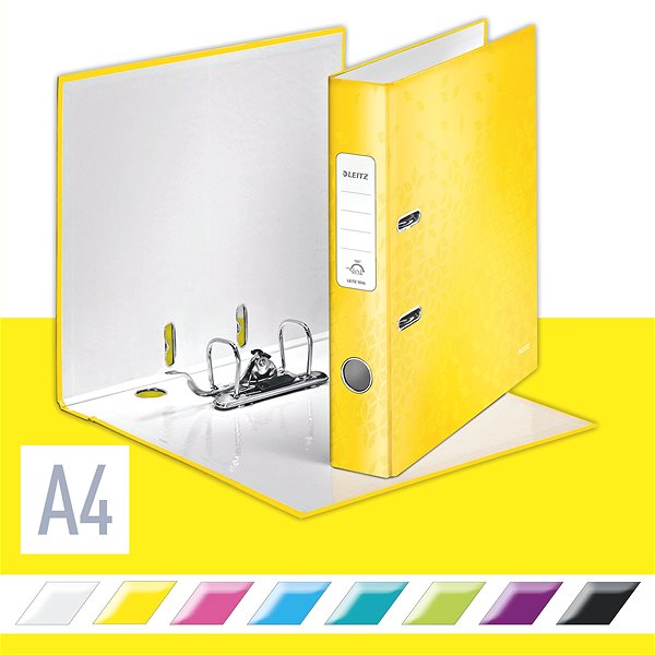 Ring Binder Leitz 180° WOW A4 52mm Yellow Features/technology