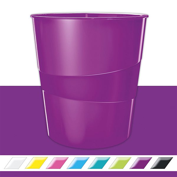 Rubbish Bin Leitz WOW Purple Features/technology
