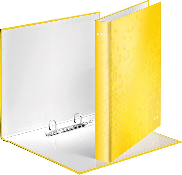 Ring Binder Leitz WOW A4 Maxi Double Ring 40mm Yellow Lateral view