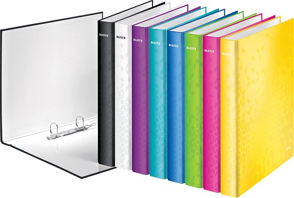 Ring Binder Leitz WOW A4 Maxi Double Ring 40mm Yellow Features/technology