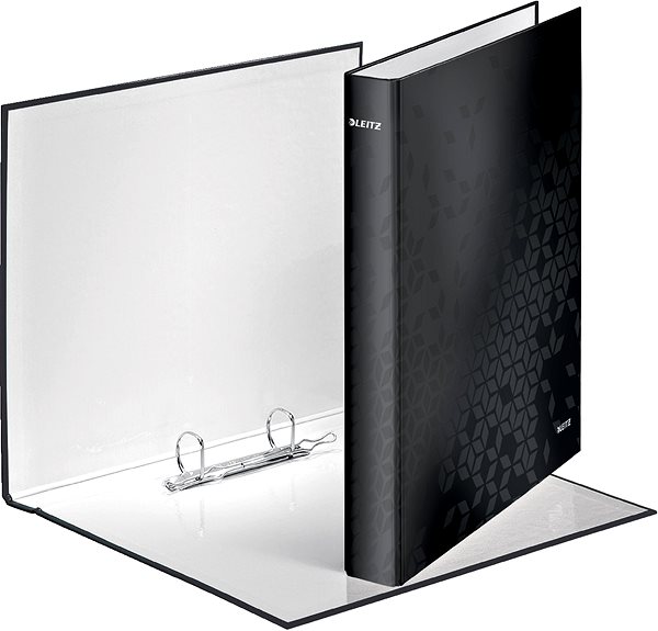 Ring Binder Leitz WOW A4 Maxi Double Ring 40mm Black Lateral view