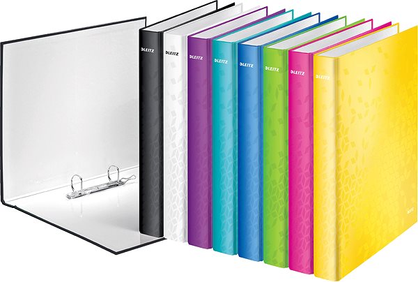 Ring Binder Leitz WOW A4 Maxi Double Ring 40mm Black Features/technology