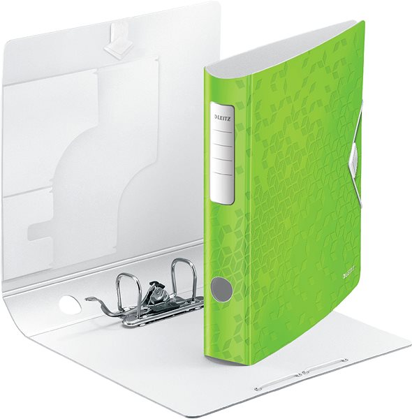 Ring Binder Leitz 180° Active WOW A4 65mm Green Lateral view