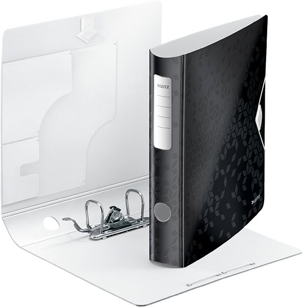 Ring Binder Leitz 180° Active WOW A4 65mm Black Lateral view