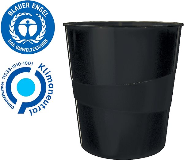 Rubbish Bin Leitz RECYCLE Eco-friendly 15 l, Black Lateral view