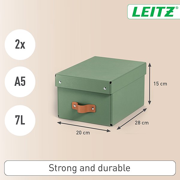 Aufbewahrungsbox LEITZ Puro, Größe S, grün - 2er-Set ...