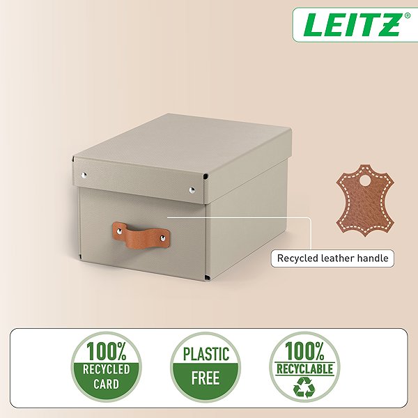Aufbewahrungsbox LEITZ Puro, Größe S, beige - 2er-Set ...