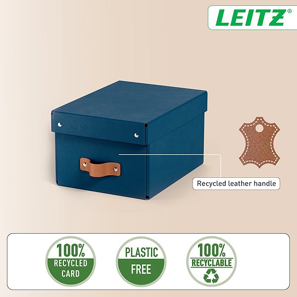 Aufbewahrungsbox LEITZ Puro, Größe S, marineblau - 2er-Set ...