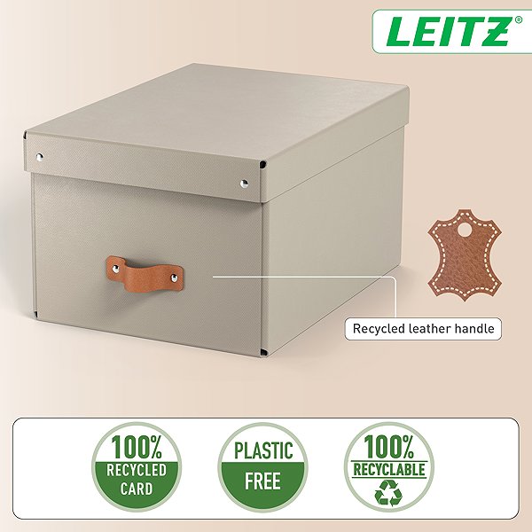Aufbewahrungsbox LEITZ Puro, Größe M, beige - 2er-Set ...
