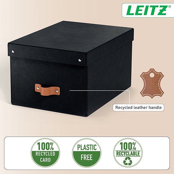 Aufbewahrungsbox LEITZ Puro, Größe M, schwarz - 2er-Set ...