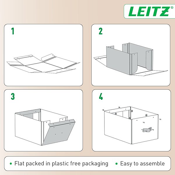 Aufbewahrungsbox LEITZ Puro, Größe M, schwarz - 2er-Set ...