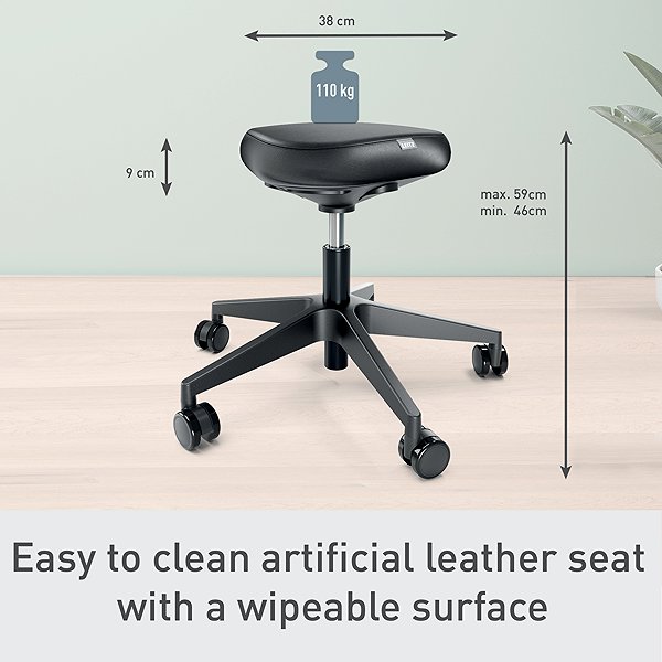 Office Chair LEITZ Ergo black, synthetic leather cover ...