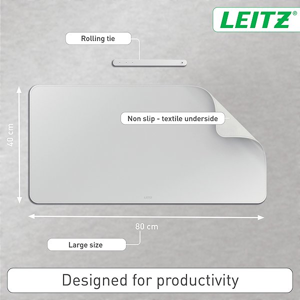 Mauspad LEITZ 40 x 80 cm, hellgrau ...