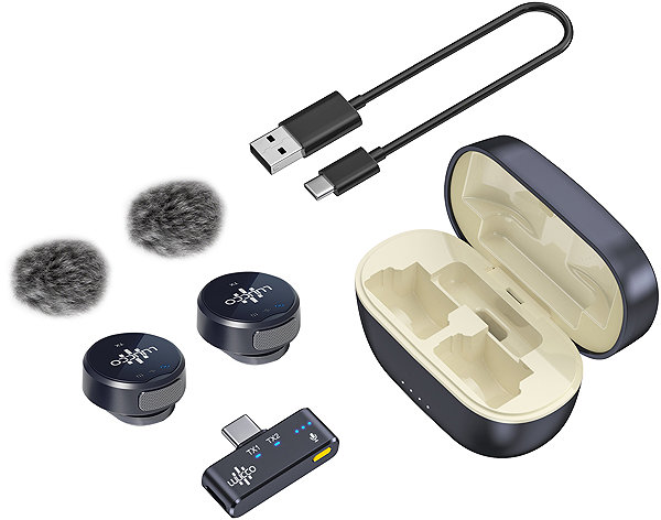LUUCCO AirWave Mini K2 USB-C Drahtloses Lavalier-Mikrofon-System .