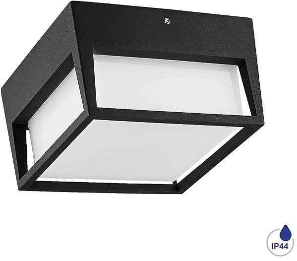 Deckenleuchte Luxera Prezent Gest LED 9 W IP44, Außen-Deckenleuchte, schwarz ...
