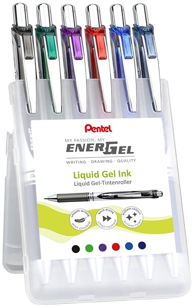 Rollertoll PENTEL Energel BL77-6 Szett, 6 szín, 0,7 mm ...