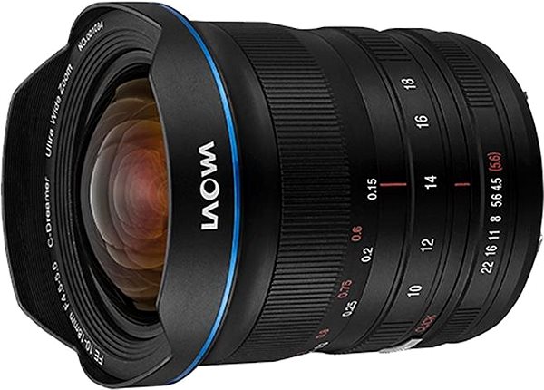 Objektív Laowa 10–18 mm f/4,5 – 5,6 Zoom Leica Bočný pohľad