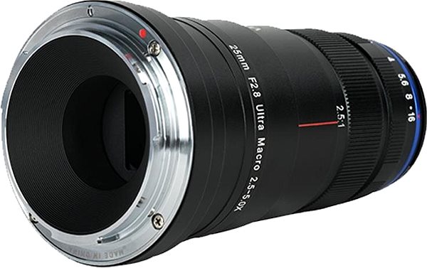 Objektív Laowa 25 mm f/2,8 2.5-5X Ultra-Macro Nikon Bočný pohľad