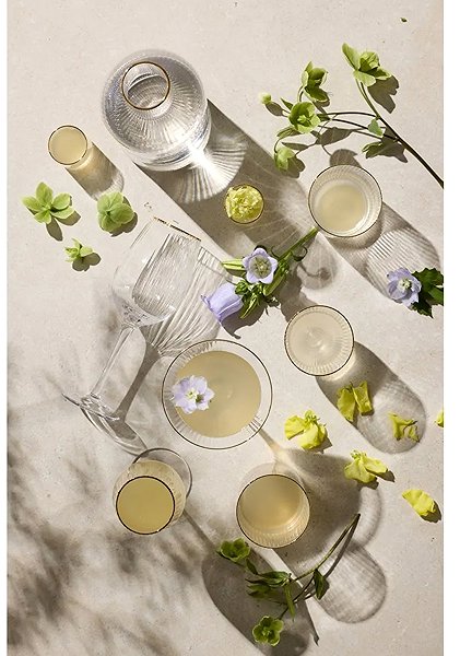 Glas Lyngby Glas Gläserset 500 ml 4 Stück Palermo Gold ...