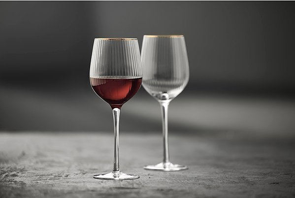 Glas Lyngby Glas Rotweingläser-Set 300 ml 4 Stück Palermo Gold ...