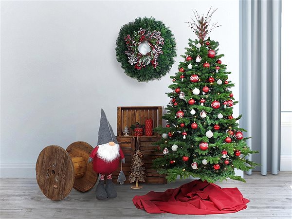 Vianočný stromček LAALU Ozdobený stromček ZASNEŽENÁ CHALÚPKA 180 cm so 106 ks ozdôb a dekorácií ...