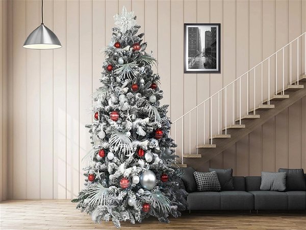 Műfenyő LAALU feldíszített karácsonyfa - Polárvörös, 213 dísz, 400 cm ...